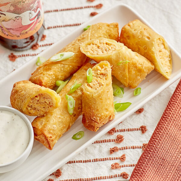 The Gourmet Egg Roll Co. 3 oz. Buffalo Chicken Egg Roll - 60/Case