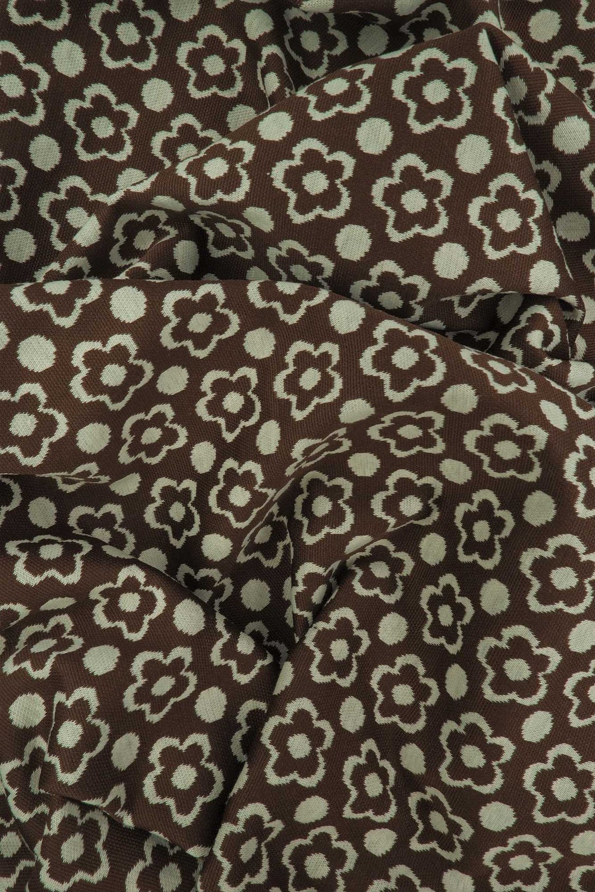 Double Knit Jacquard Flower Fabric Stretch Polyester Spandex 58/60 Inches Wide