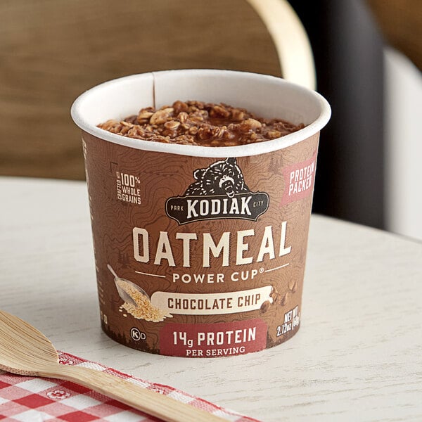 Kodiak Cakes Chocolate Chip Oatmeal Cup 2.12 oz. - 12/Case