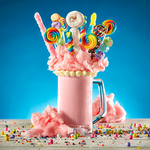 Frostline Pink Cotton Candy Soft Serve Ice Cream Mix 6 lb. - 6/Case