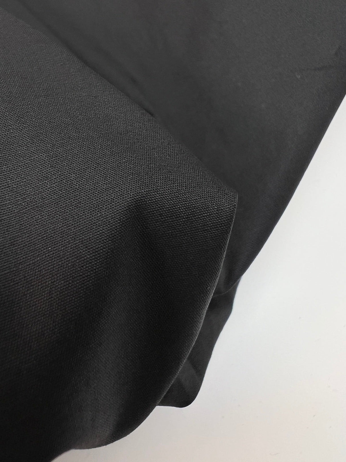 Black Viscose Cotton Poplin