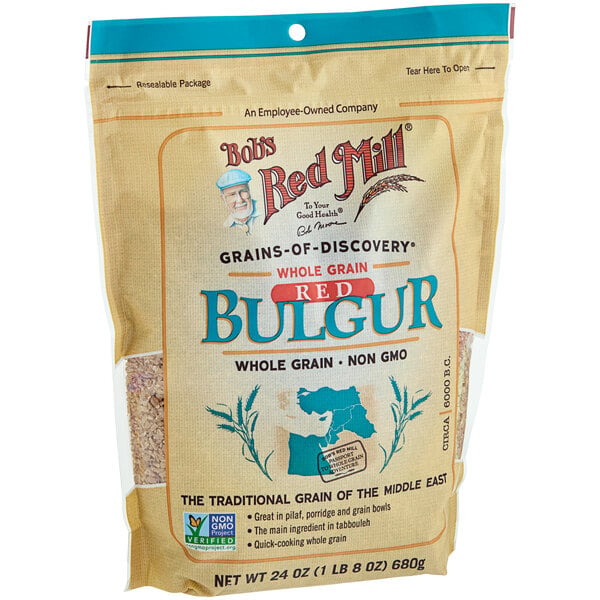 Bob's Red Mill Whole Grain Red Bulgur Wheat 24 oz. - 4/Case