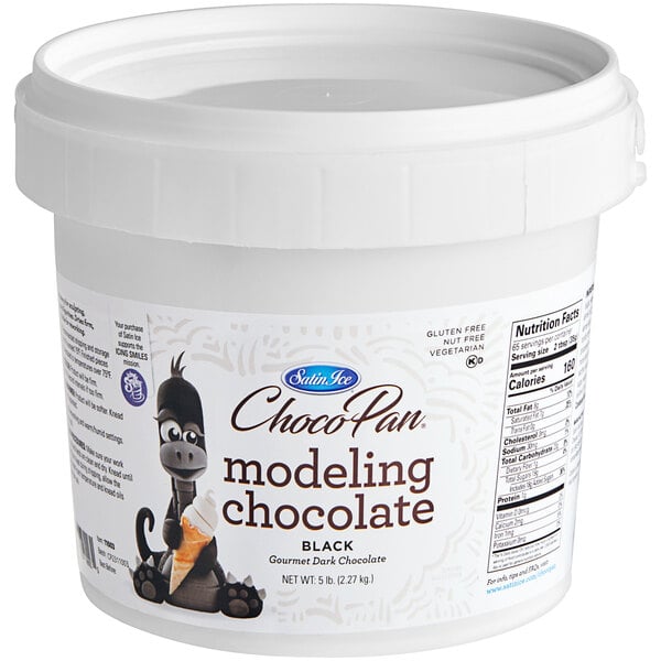 Satin Ice ChocoPan 5 lb. Black Modeling Chocolate
