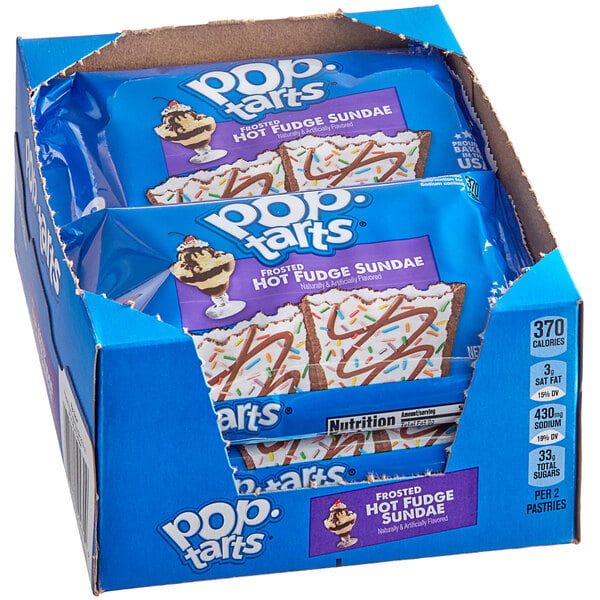 Pop-Tarts Frosted Hot Fudge Sundae Toaster Pastry 2-Pack - 72/Case