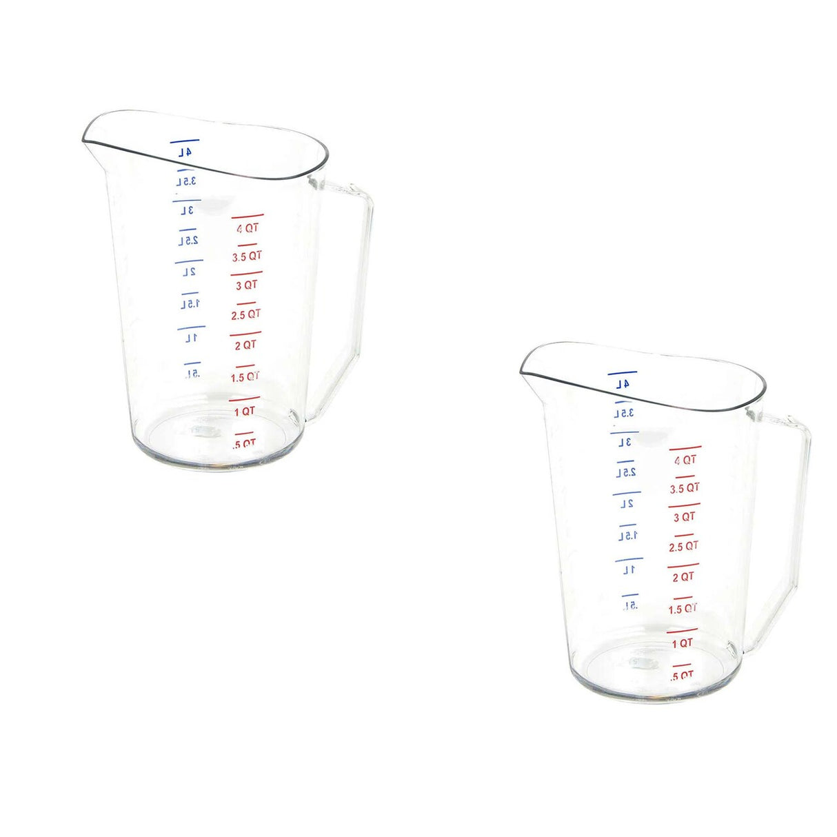 4 qt Measuring Cup Clear Polycarbonate Dual Scale