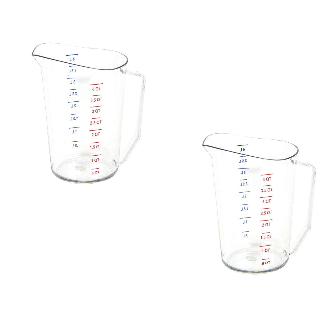 4 qt Measuring Cup Clear Polycarbonate Dual Scale
