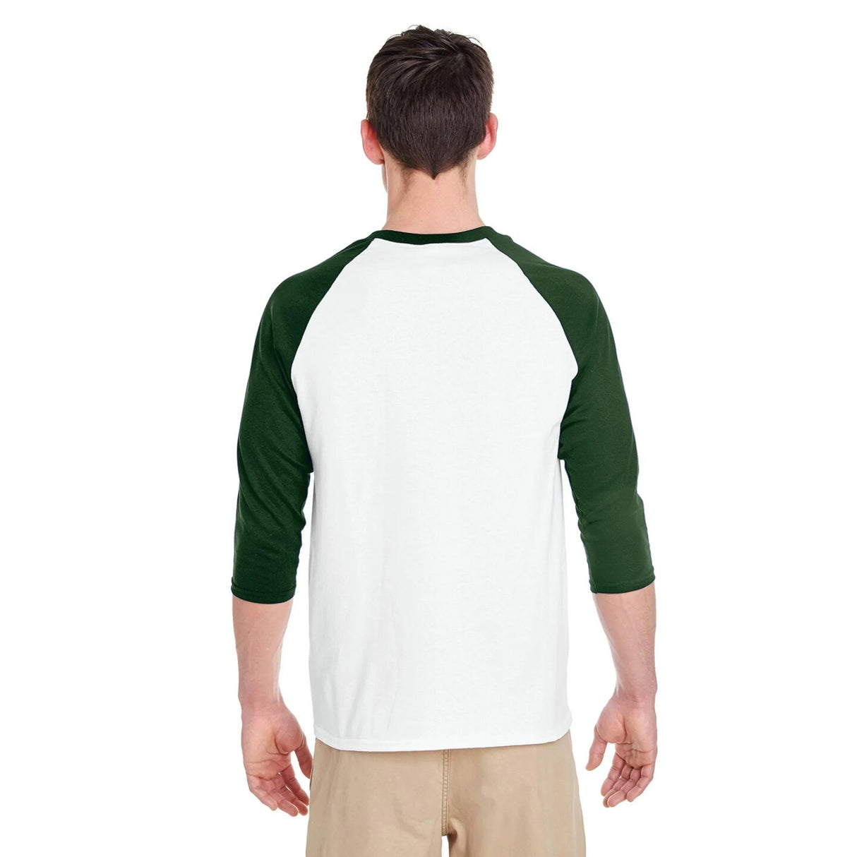Gildan® Heavy Cotton Raglan Crewneck Three Quarter Sleeve T-Shirt
