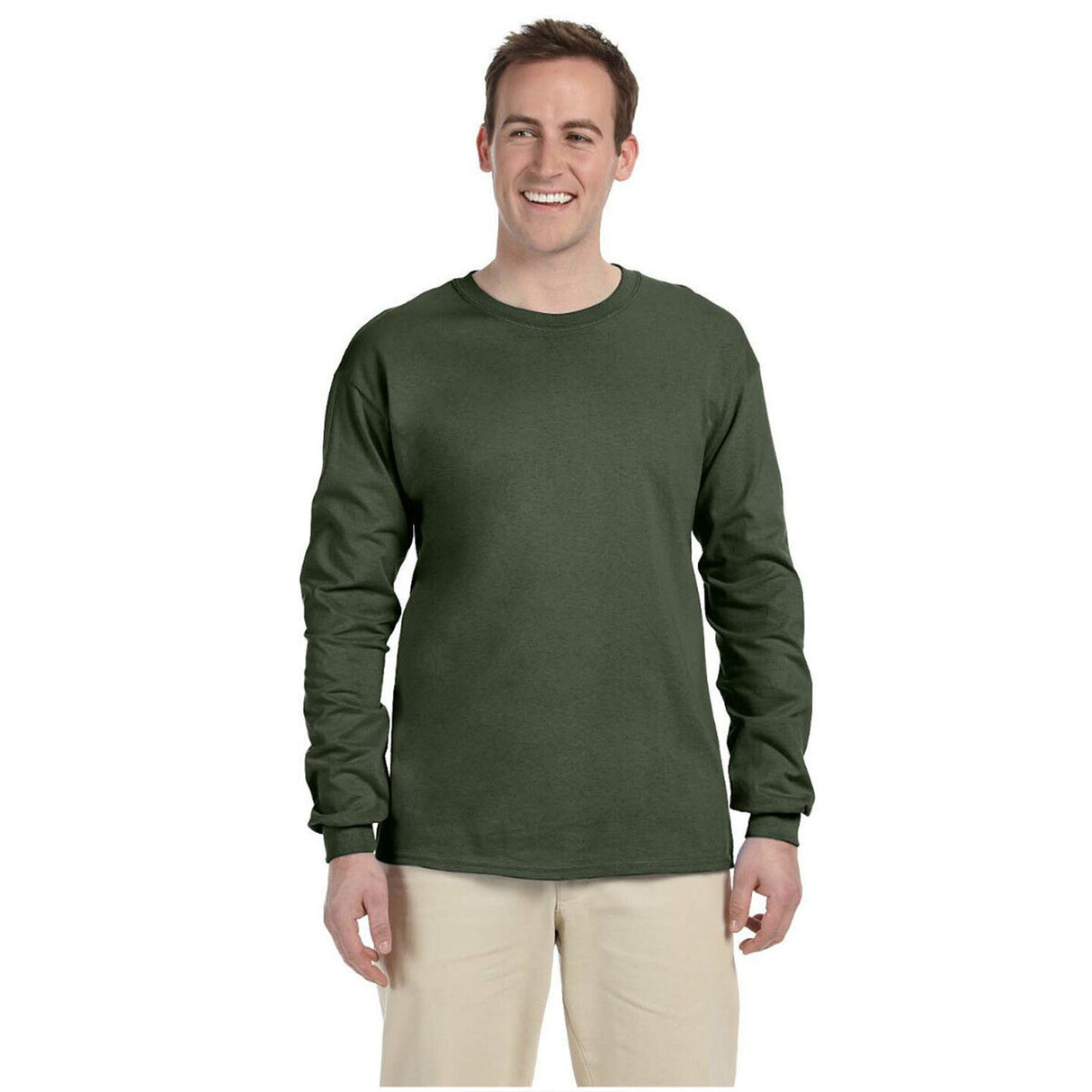 Gildan® Heavy Cotton Crewneck Long Sleeve T-Shirt