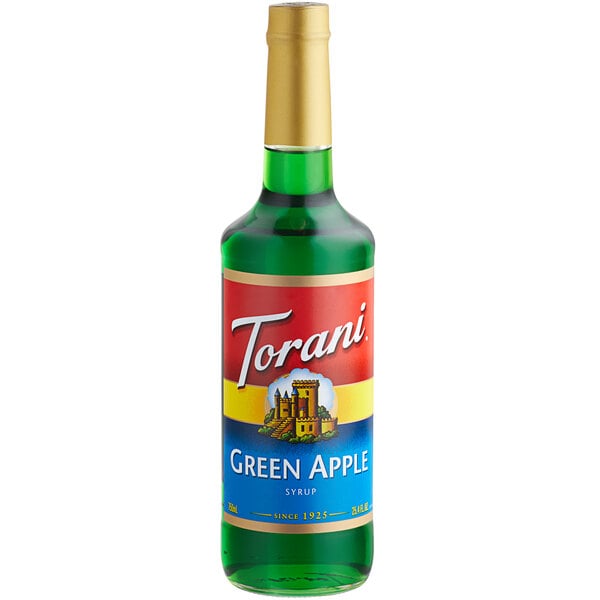 Torani Green Apple Flavoring / Fruit Syrup 750 mL Glass Bottle
