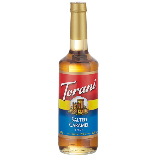 Torani Salted Caramel Flavoring Syrup 750 mL Glass Bottle