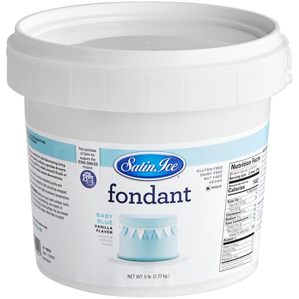 Satin Ice 5 lb. Baby Blue Vanilla Rolled Fondant Icing