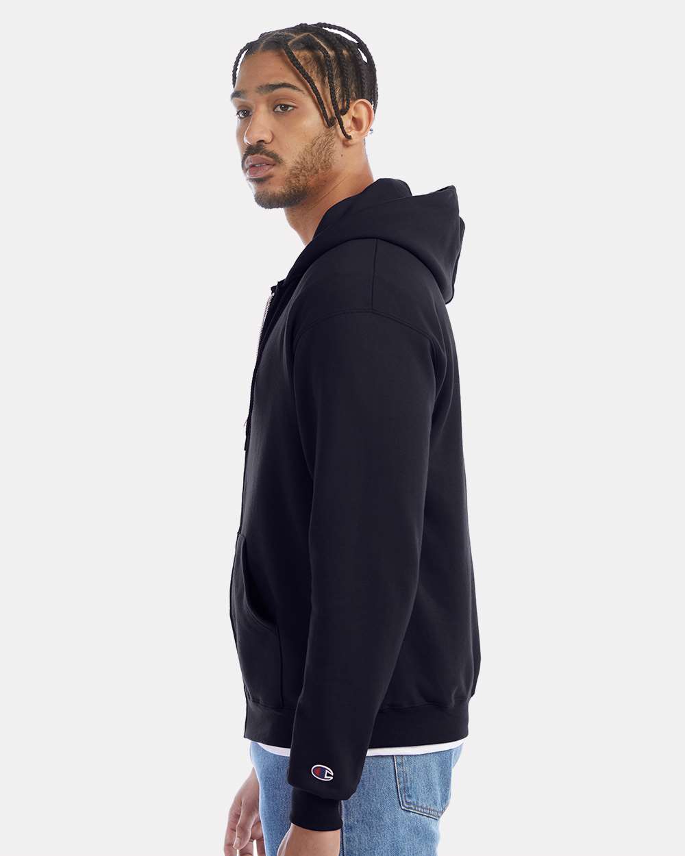 Champion® Powerblend Full-Zip Hooded Sweatshirt