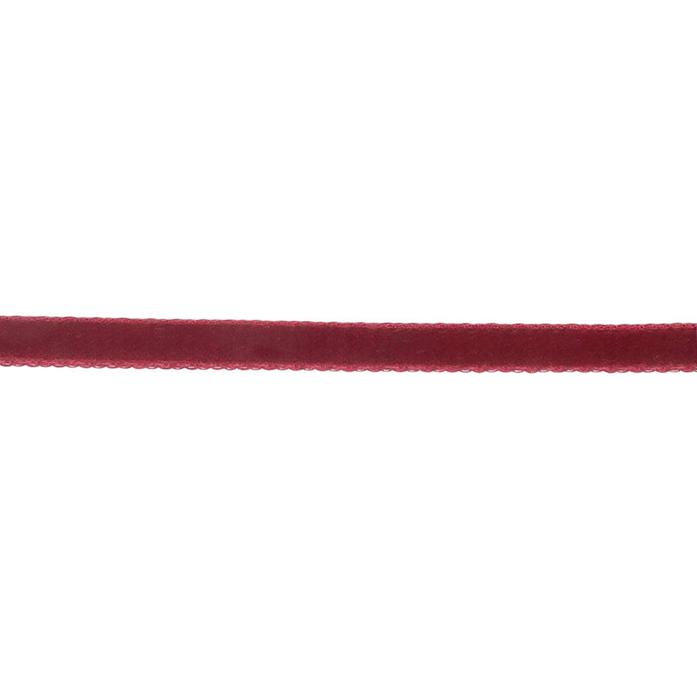 Burgundy Double Face Velvet Ribbon - 1/8"