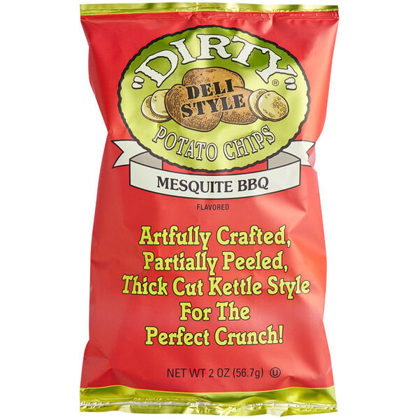 Dirty Potato Chips Mesquite BBQ Potato Chips 2 oz. - 25/Case