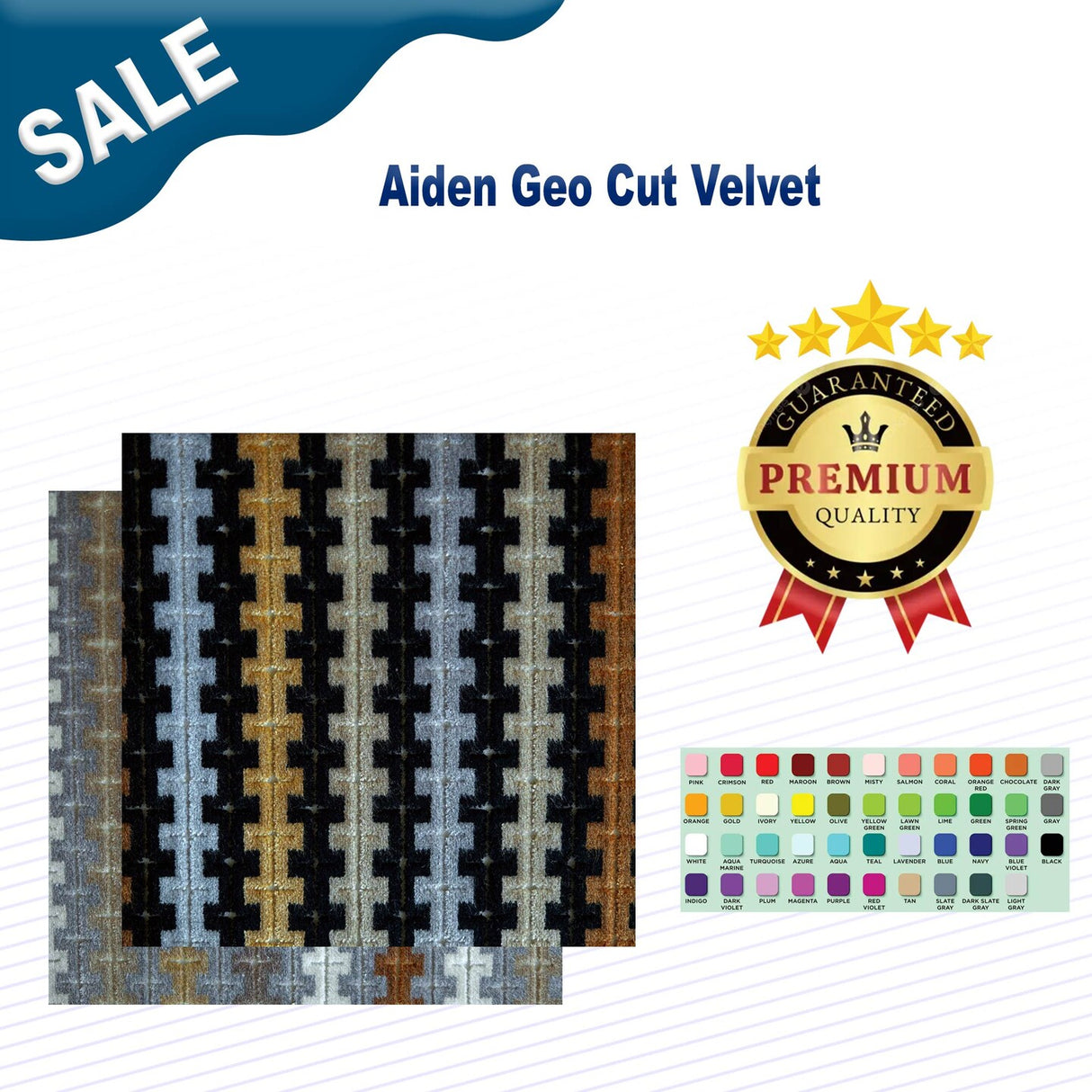 1 Yard Aiden Geo Cut Velvet