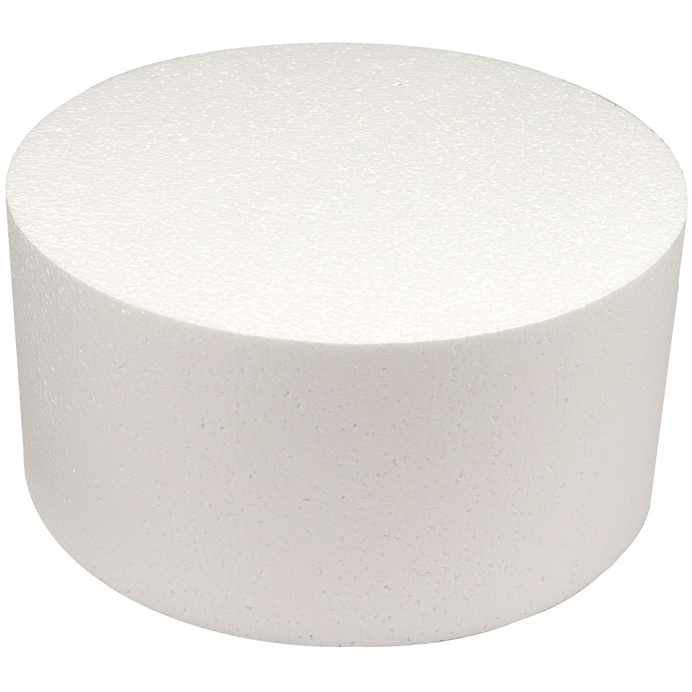 O'Creme Round Polystyrene Cake Dummy, 6" Diameter x 5" High