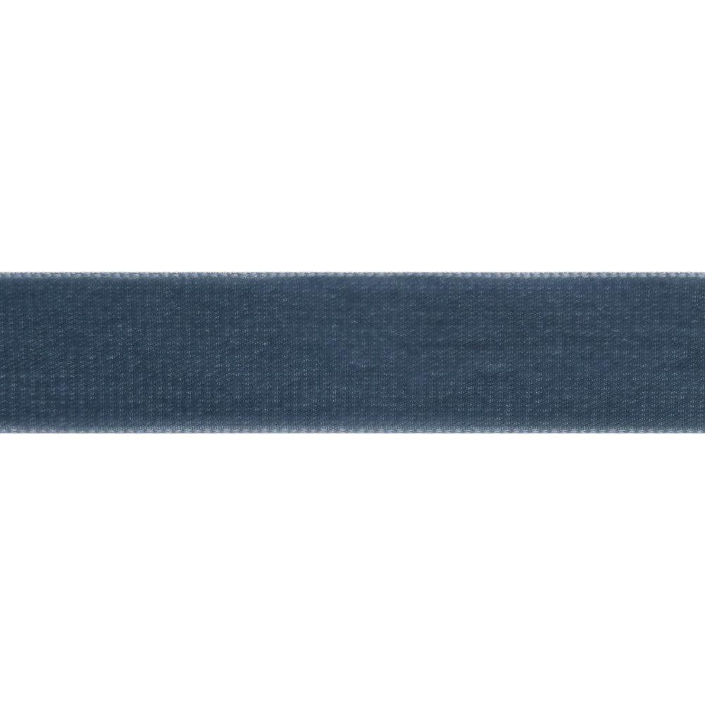 Double Faced Velvet Ribbon Made in Italy - 7/8" - Dusty Blue