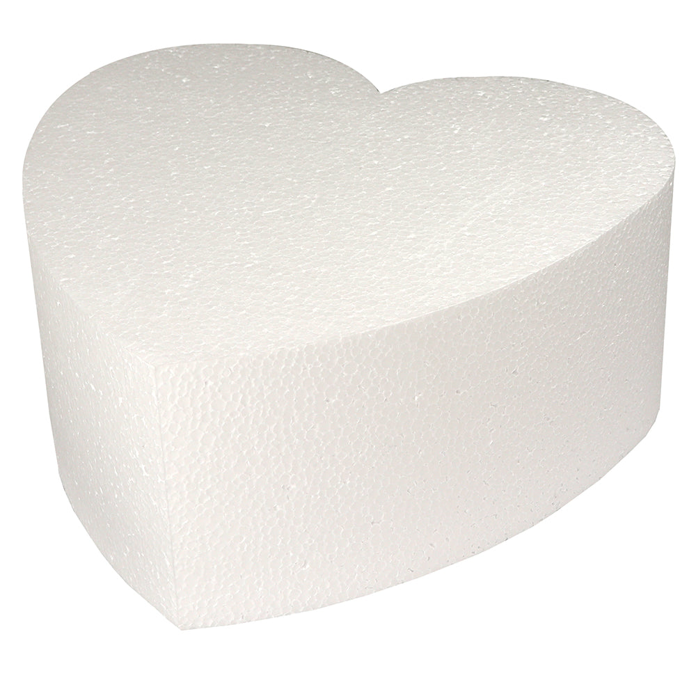 Heart Cake Dummy, Polystyrene, 12" x 4" high