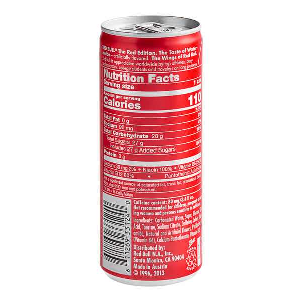 Red Bull Watermelon Energy Drink 8.4 fl. oz. Can - 24/Case