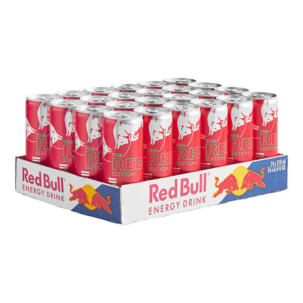 Red Bull Watermelon Energy Drink 8.4 fl. oz. Can - 24/Case