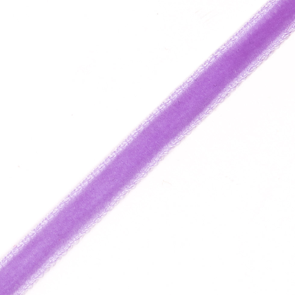 Single Faced Velvet Ribbon Made in Italy - 1/8" - Violet - Sabine Collection