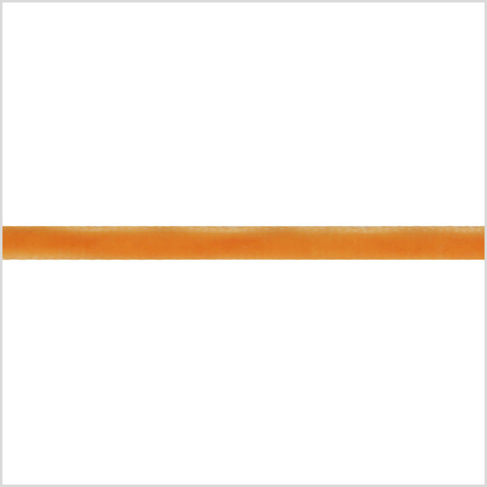 Single Faced Velvet Ribbon Made in Italy - 1/8" - Tangerine - Sabine Collection