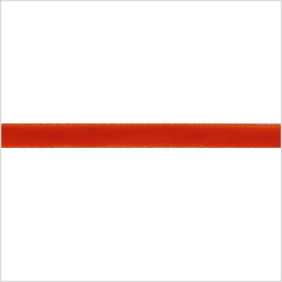 Single Faced Velvet Ribbon Made in Italy - 1/8" - Bright Orange - Sabine Collection