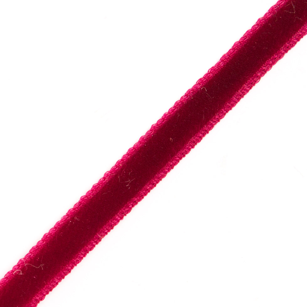 Single Faced Velvet Ribbon Made in Italy - 1/8" - Dark Red - Sabine Collection