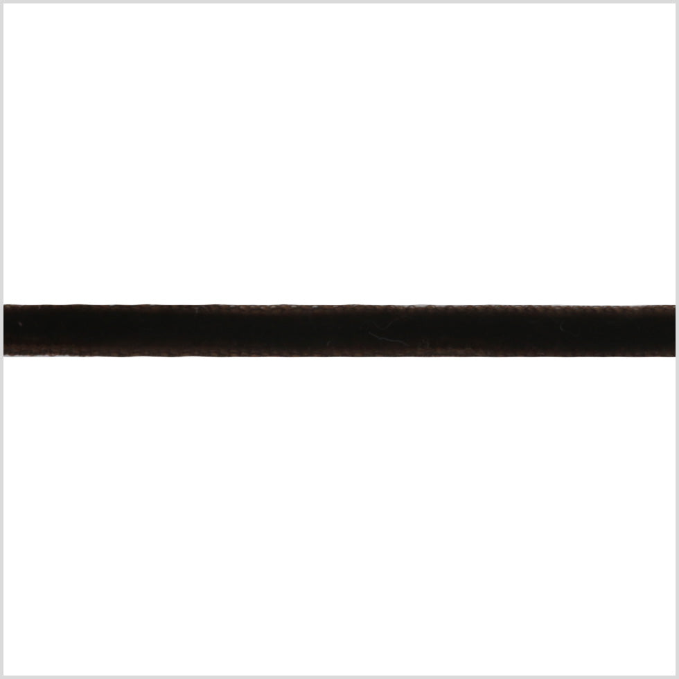 Single Faced Velvet Ribbon Made in Italy - 1/8" - Chocolate - Sabine Collection