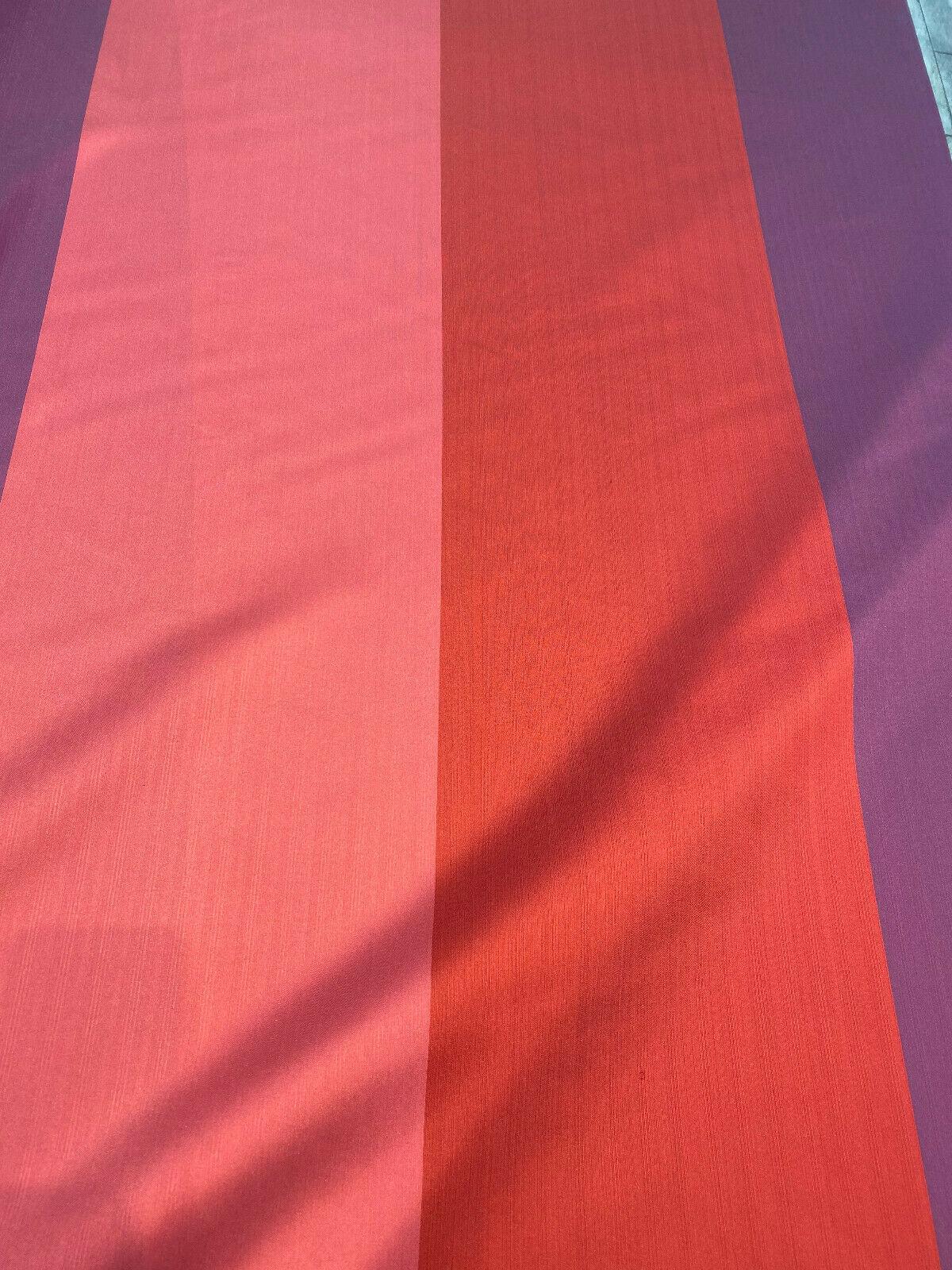 River Stripe NFP Jewel Polyester Fabric - Pink Purple Red Stripe, 126" Width (1 Yard)
