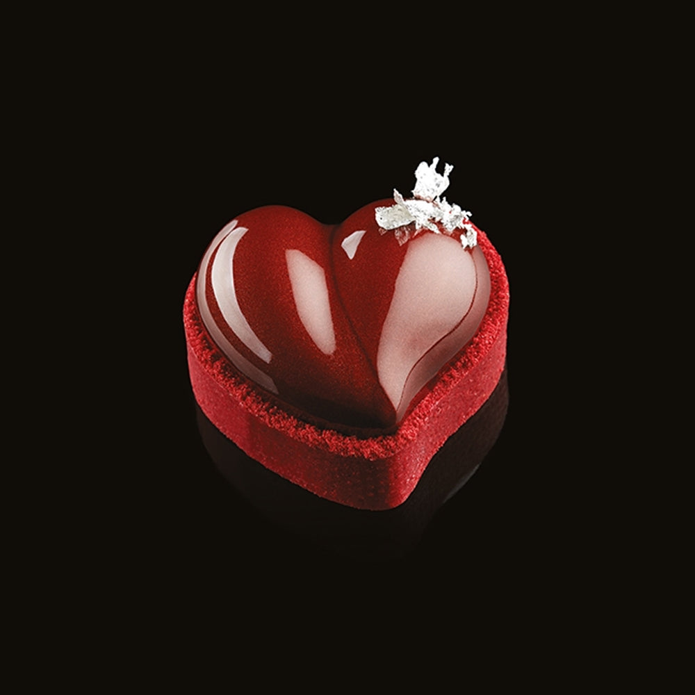 Pavoni Perforated Stainless Mini Heart Tart Ring, 74 x 62 x 20 mm H