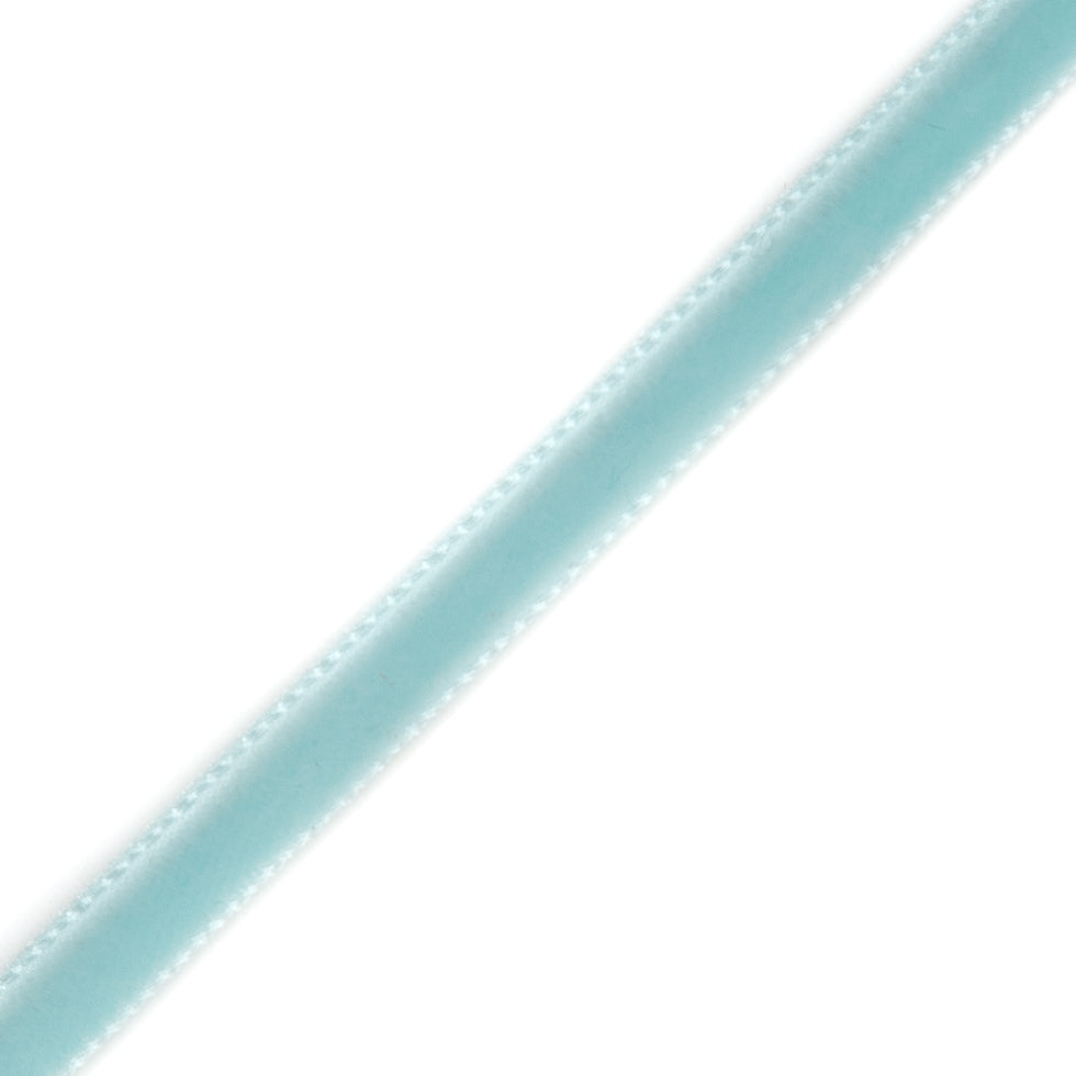 Single Faced Velvet Ribbon Made in Italy - 1/8" - Turquoise - Sabine Collection