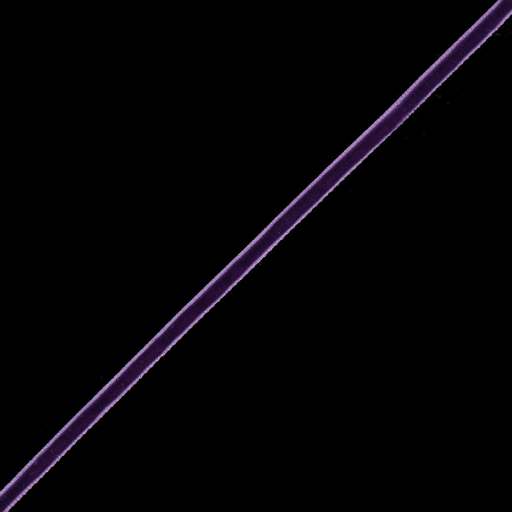 Single Faced Velvet Ribbon Made in Italy - 1/8" - Dark Grape - Sabine Collection