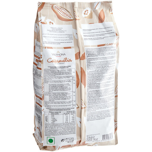 Valrhona Caramelia 36% Milk Chocolate Feve 6.6 lb.