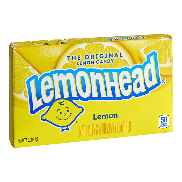 Lemonhead Original Lemon Candy Box 5 oz. - 12/Case