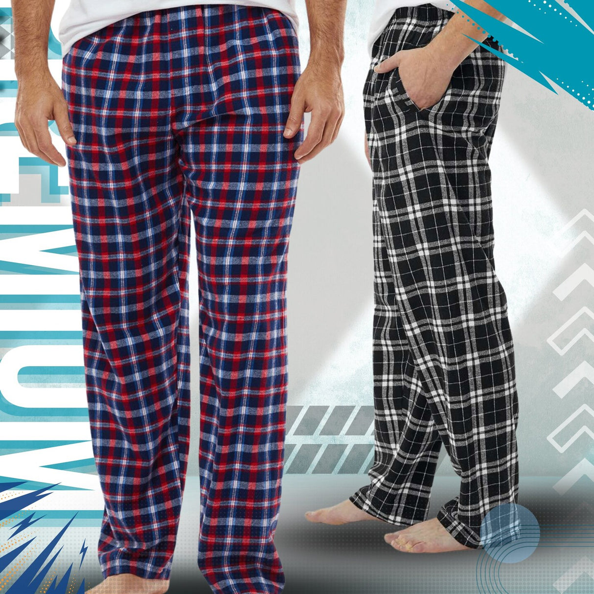 Boxercraft® Men’s Harley Flannel Pants Double-Brushed Cotton, Elastic Waist & Plaid Design