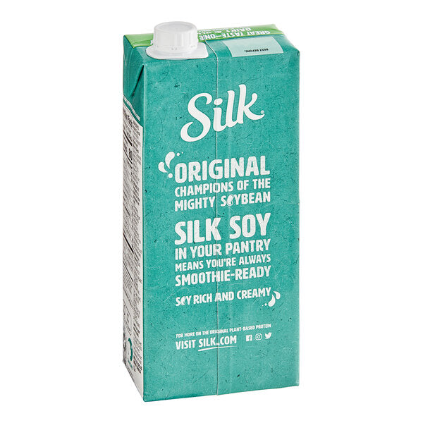Silk Organic Unsweetened Soy Milk 32 fl. oz. - 6/Case