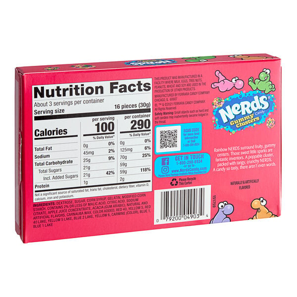 Nerds® Gummy Clusters Box 3 oz. - 12/Case