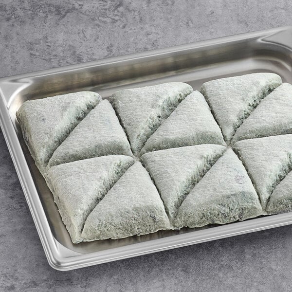 Pillsbury Place & Bake Preformed Blueberry Scone Dough 3.75 oz. - 96/Case