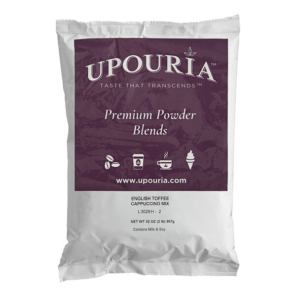 UPOURIA® English Toffee Cappuccino Mix 2 lb. - 6/Case