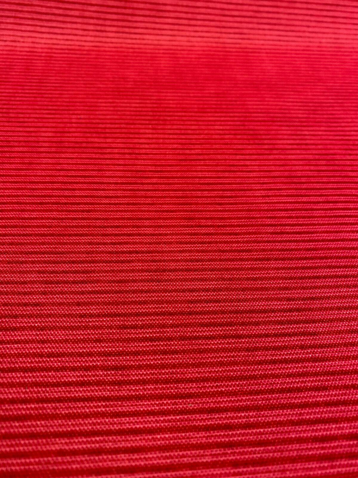 Bryant Outdoor Red Verticality Ticking Stripes Polyester Fabric - Red Vertical Stripes, 56" Width (1 Yard)