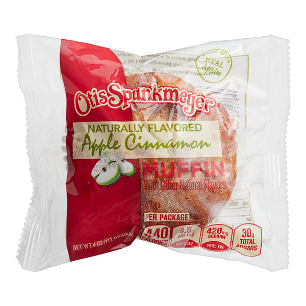 Otis Spunkmeyer Individually Wrapped Apple Cinnamon Muffin 4 oz. - 24/Case