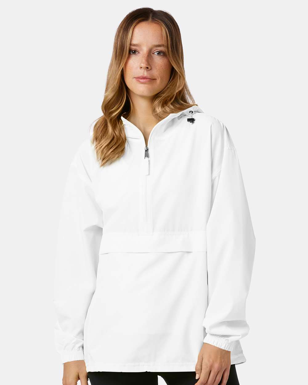 Champion® Hooded Packable Quarter-Zip Jacket