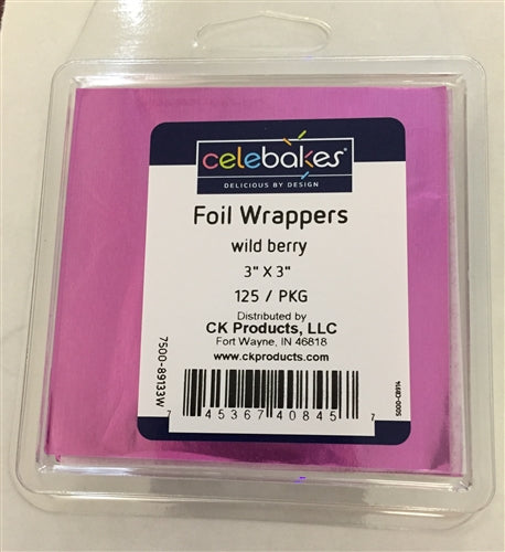 Wild Berry Foil Wrappers - 3x3 - 125 Pack