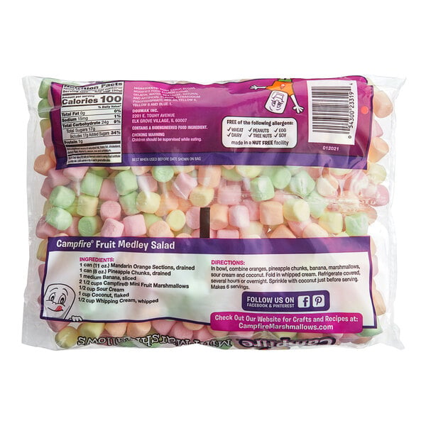 Campfire Mini Fruit Flavored Marshmallows 10.5 oz. - 24/Case