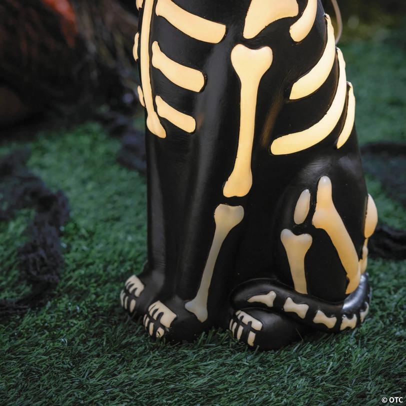 24" Light-Up Skeleton Dog Blow Mold with C7 LED Halloween Decoration