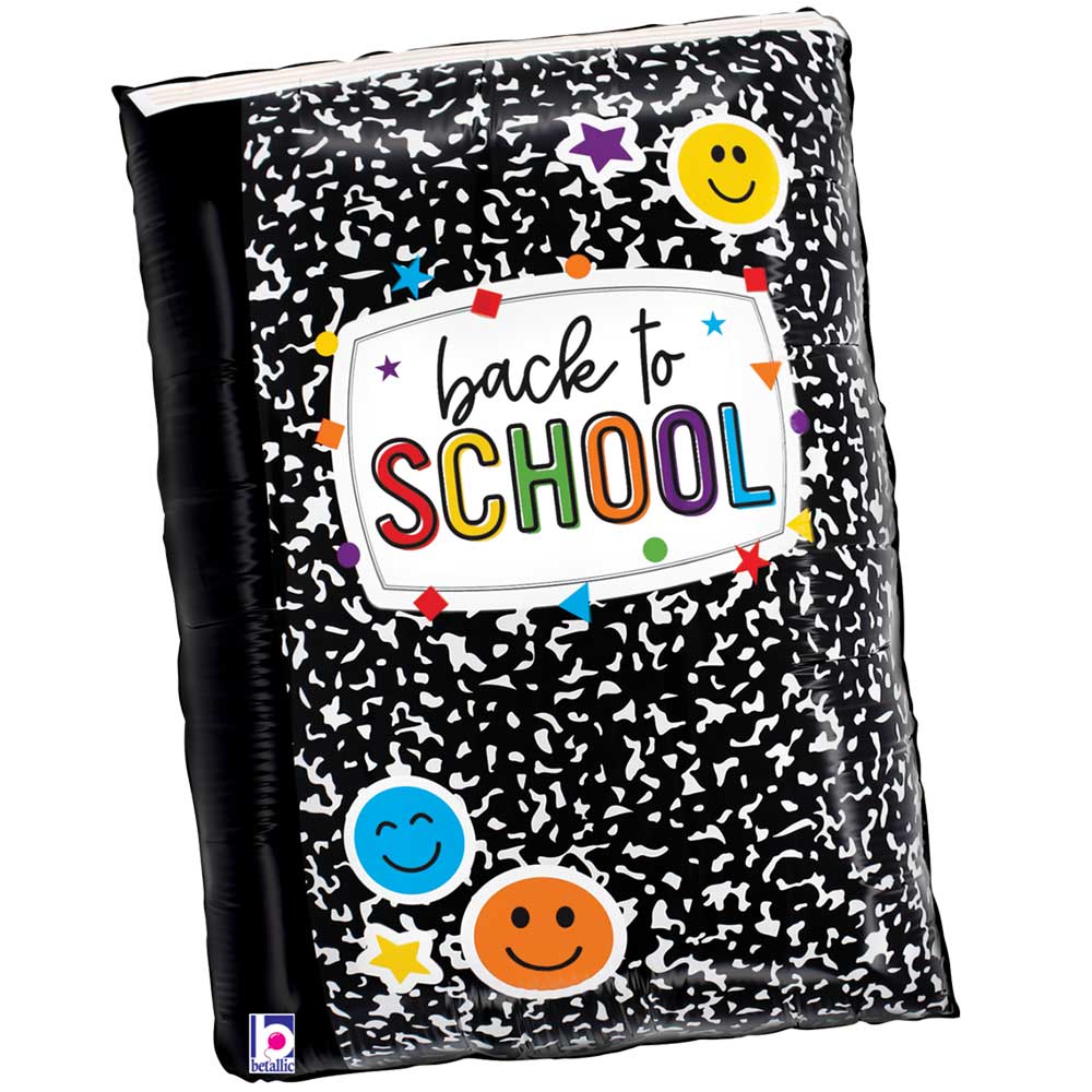 Back to School Composition Book Foil Balloon