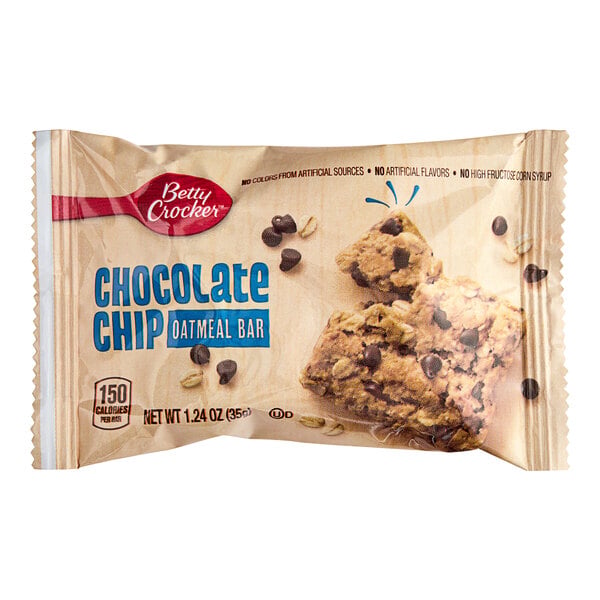 Betty Crocker Chocolate Chip Oatmeal Bar 1.24 oz. - 144/Case