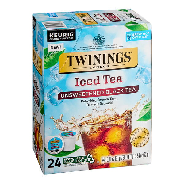 Twinings Unsweetened Black Iced Tea Single Serve Keurig® K-Cup® Pods - 24/Box