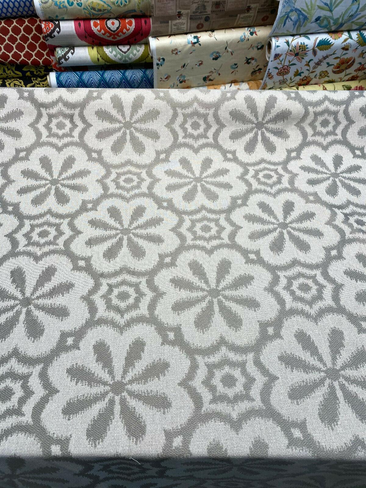 HG TV Mod Metal Pewter Gray Polyester Cotton Fabric - Pewter Gray Mod Pattern, 56" Width (1 Yard)